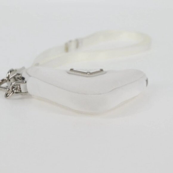 PRADA Shoulder Bag Nylon White Silver Auth 127895V - Picture 5 of 15